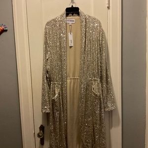 Steve Madden sequin silver jacket